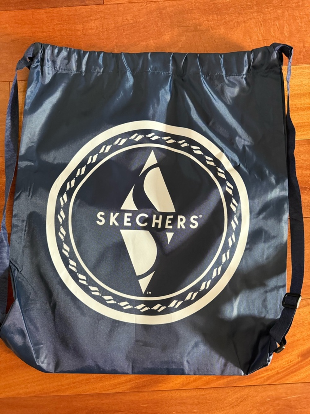 Skechers Navy Blue Logo Drawstring Backpack